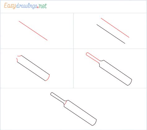 How To Draw A Cricket Bat Step by Step - [5 Easy Phase]