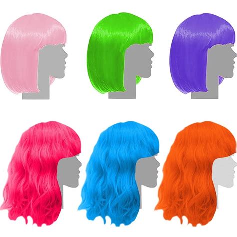 6 Pack Party Wigs Bachelorette Party Favors Supplies And