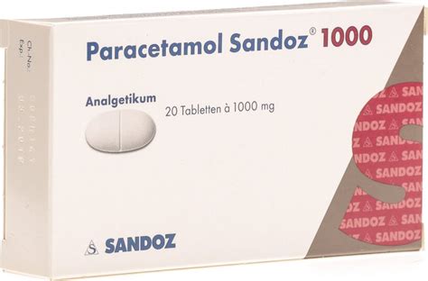 Paracetamol Sandoz Tabletten Mg St Ck In Der Adler Apotheke