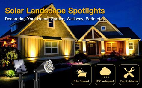 Meihong Solar Spot Lights Outdoor Warm White Solar Led Landscape Lights Dusk To Dawn 2 In 1