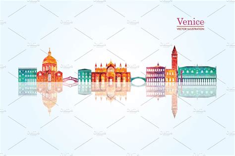 Venice skyline | Illustrator Graphics ~ Creative Market