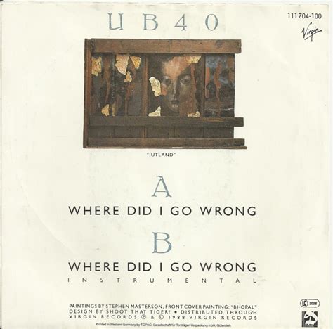 UB40 - Where Did I Go Wrong - www.Oldshop-Halsteren.com