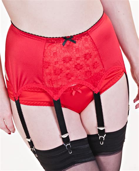 Lace Panel Strap Suspender Belt Revival Lingerie