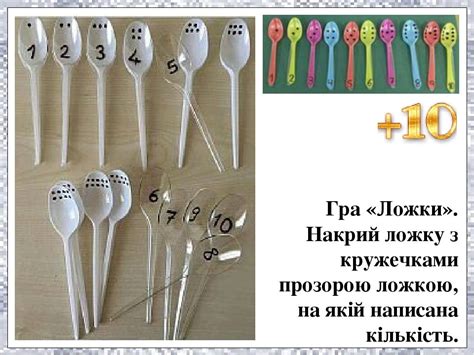 Гра «Ложки». Накрий ложку з кружечками прозорою ложкою, на якій ...