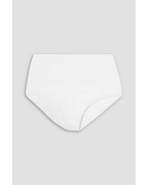 Form And Fold The 90 S Rise Bikini Briefs In White Lyst