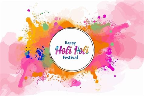 Premium Vector Happy Holi Festival Of Colors With Color Background