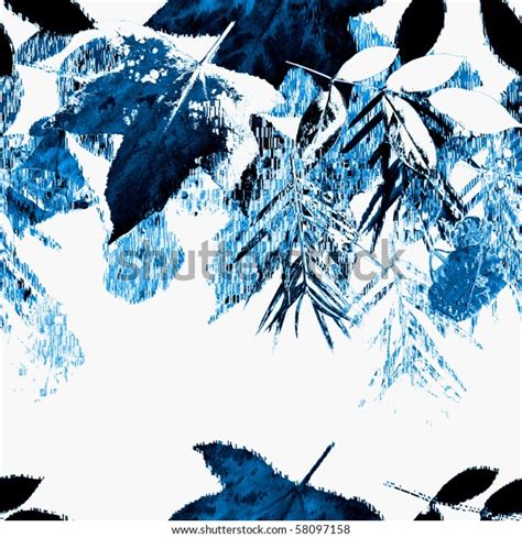 Seamless Winter Leaves Art Abstract Design Stock Illustration 58097158