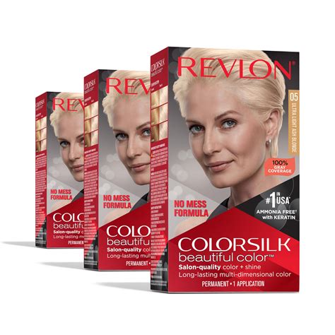 Buy Revlon Permanent Hair Color Permanent Blonde Hair Dye Colorsilk With 100 Gray Coverage