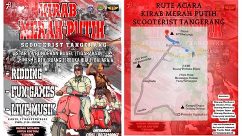 Meriahkan Hut Ke Ri Scooterist Tangerang Akan Gelar Kirab Merah