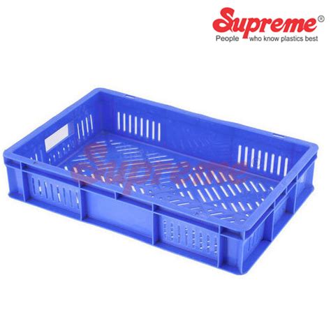 Blue Rectangular Supreme Stp Material Handling Crates Capacity