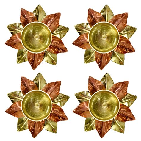 Buy Craftsman Pc Set Of Brass Copper Lotus Flower Petals Kamal Shape