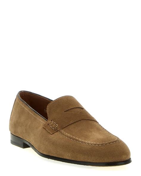 Doucals Suede Loafers In Brown For Men Lyst