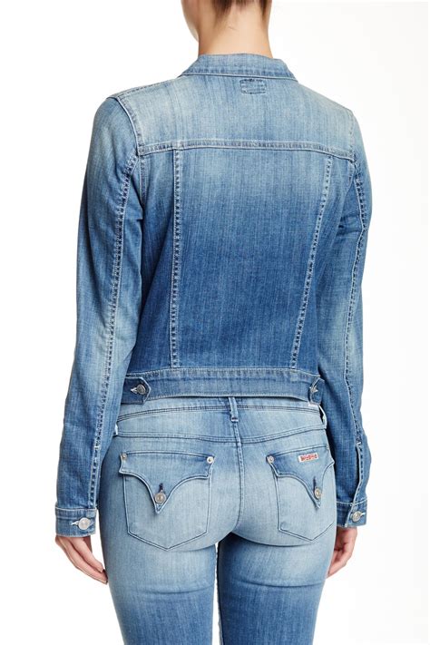 Lyst Hudson Jeans Stretch Denim Jacket In Blue