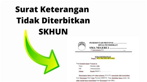 SURAT KETERANGAN TIDAK DITERBITKAN SKHUN YouTube