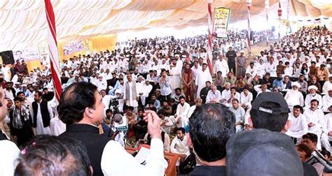 Speaker National Assembly Raja Pervaiz Ashraf Addressing A Public