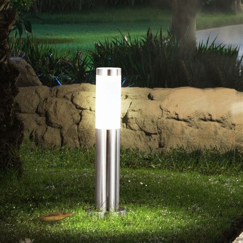 Edelstahl Außen Steh Stand Lampe Leuchte Gartenleuchte Weg Beleuchtung