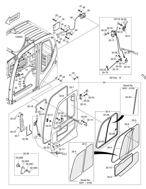 K1027765 HINGE ASS Y DOOR Doosan Spare Part 777parts