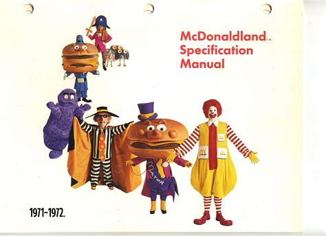 The First McDonaldland Specification Manual 1971/1972 with the original ...