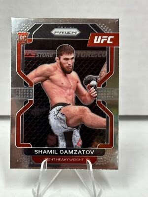 panini prizm ufc card  shamil gamzatov rc mma ebay