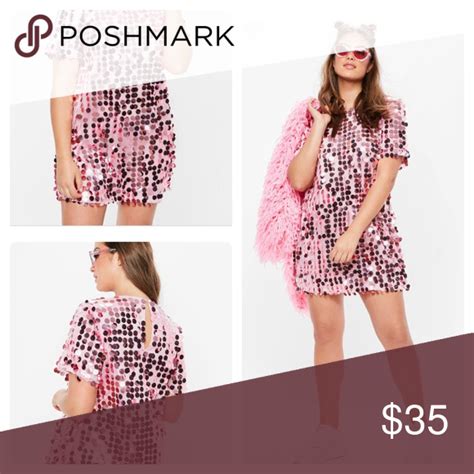 Pink Sequin T Shirt Dress Sequin T Shirt Dress Pink Sequin Party Dress Pink Sequin