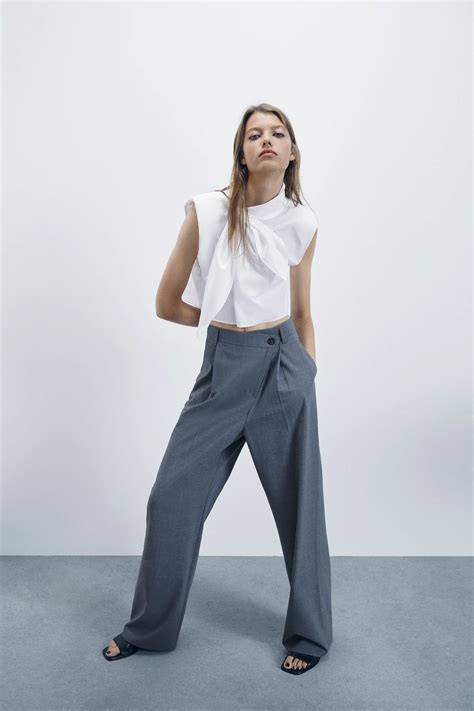 Zara Asymmetric Wide Leg Pants