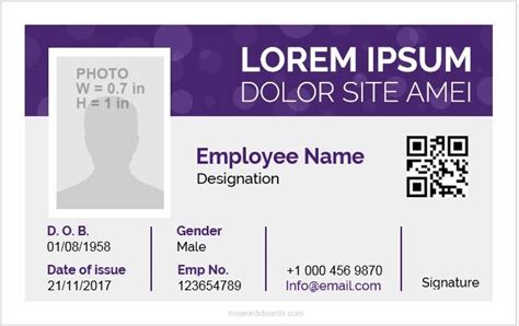 ID Card Template Word 5 Professional Designs | Microsoft Word ID Card Templates