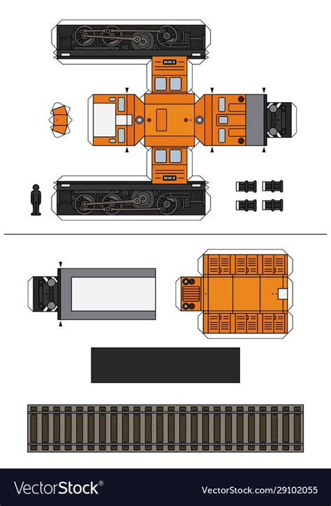 Paper Train Train Art Toy Train Diorama Free Vector Images Vector