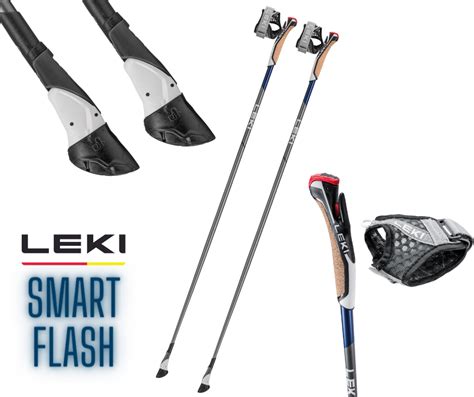 Leki Smart Flash kije nordic walking z nakładkami na chodnik