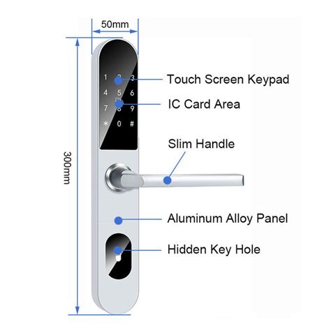 300mm Sliding Door Smart Lock AAA Alkaline Bluetooth Sliding Door Lock