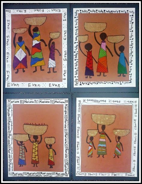 African Line Art African Art Projects Elementary Art Projects