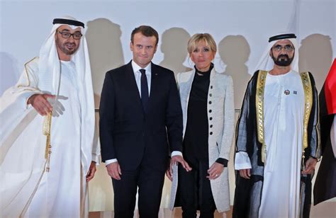 Photo Mohammed Bin Zayed Al Nahyan Emmanuel Macron Brigitte Macron