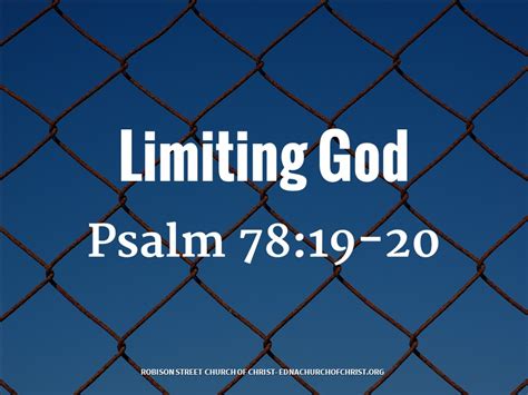 Limiting God Robison Street Church Of Christ