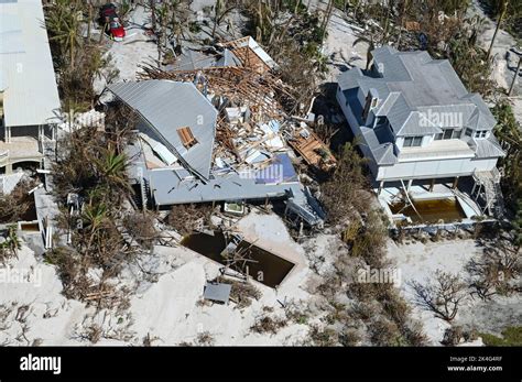 Sanibel Island United States 01st Oct 2022 Aerial Views Of The