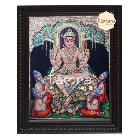 Tanjore Painting Dakshinamurthy Tamra Handicrafts