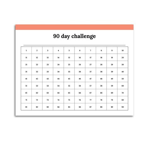 90 Day Challenge Planner Pages