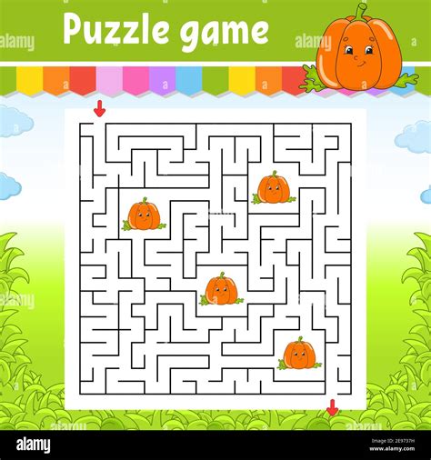 Quadratisches Labyrinth Spiel für Kinder Puzzle für Kinder Labyrinth