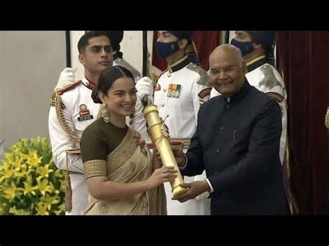 Kangana Ranaut PV Sindu Adnan Sami Receive Their Padma Shri Awards