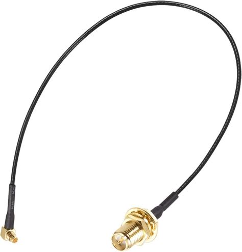 Uxcell Mmcx Male Right Angle To Rp Sma Female Bulkhead Pigtail Antenna