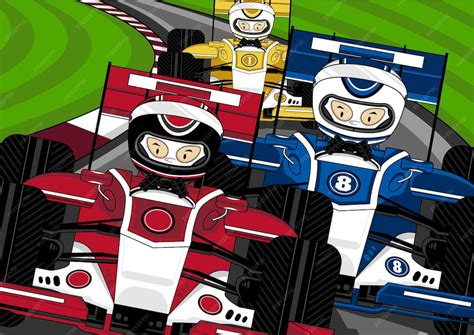 Carros De Corrida Desenho Animado - 8