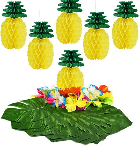 KUUQA 66 PCS Tropical Luau Party Decoration 6 PCS Tissue Paper