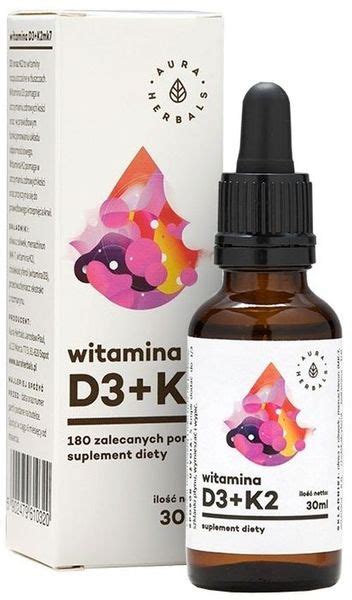 Vitamine Witamina D3 K2 Mk7 Krople 20ml Dr Jacobs Opinie