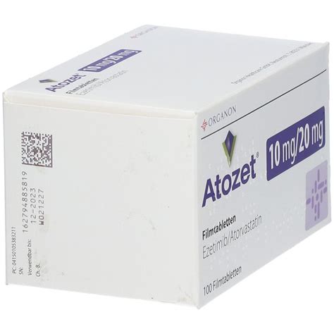 Atozet® 10 Mg20 Mg 100 St Mit Dem E Rezept Kaufen Shop Apotheke