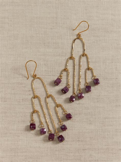 Juliette Ruby Earrings By Aureus Argent Banana Republic