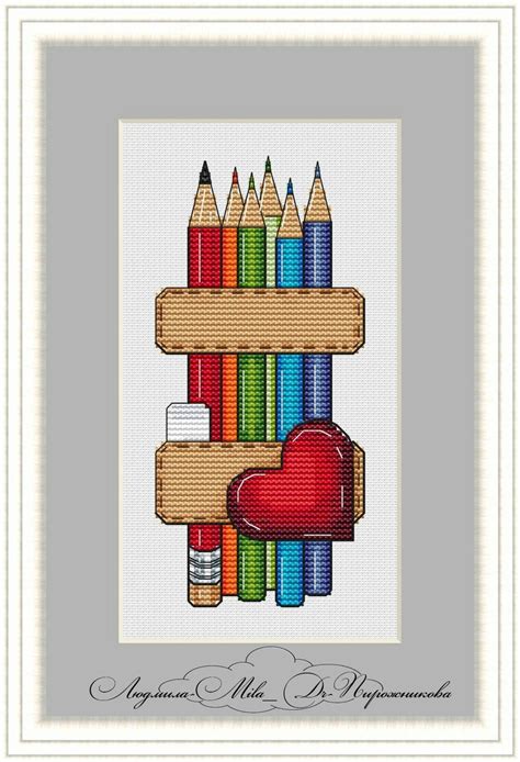 Cross Stitch pencils DMC Cross Stitch Chart | Etsy