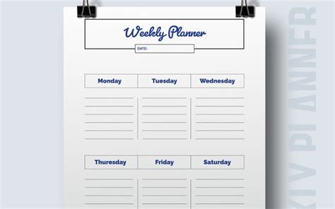 Weekly Diary Planner Template #374357 - TemplateMonster