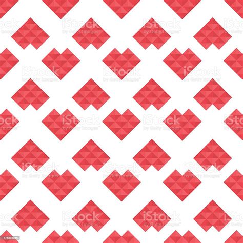 Seamless Pattern Hearts Of Triangles Stock Illustration Download