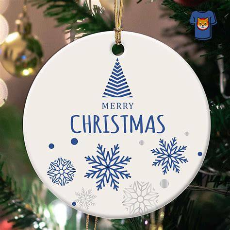 Merry Christmas Ornaments 2023 Acrylic Round Ornament Unique Funny Xmas ...