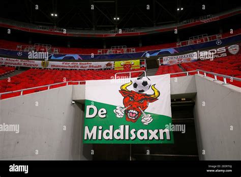 A General View Of The Puskas Arena Before The Uefa Champions League Round Of Sixteen First Leg