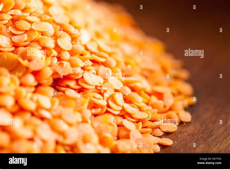 Red Split Lentils Stock Photo Alamy