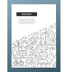 Ecology Flat Design Infographics Poster Vector Image